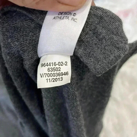 ATHLETA Duran Dolman Gray Women's Tunic Dress Size Small Cowl Neck Thumb… - Picture 11 of 12